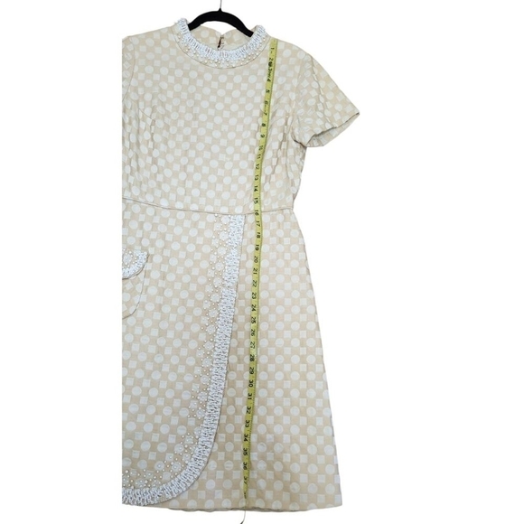 Barker"s Tre"s Chic Women's Dress with Asymmetrical Cut Decorative Beading Sze M - Picture 12 of 15